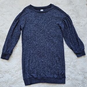 Gap Kids Girls Extra Soft Tunic in Heathered Navy with Sparkle Beads Size 6-7